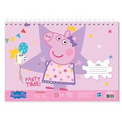 PAINTING BLOCK PEPPA PIG23X33 40SH  STICKERS-STENCIL-2 COLORING PG  2DESIGNS