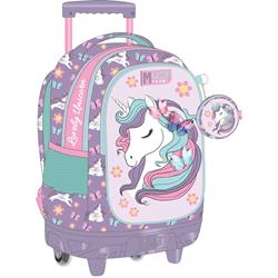 TROLLEY BAG MUST TEAM 34Χ20Χ44 3CASES LOVELY UNICORN