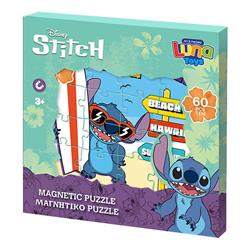 MAGNETIC PUZZLE 18X1.3X18CM 60PCS SUMMER VIBES LILO & STITCH