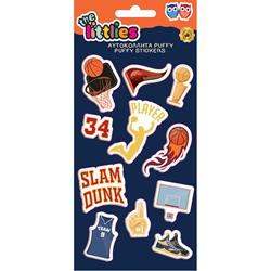 STICKERS PUFFY 10X22CM BASKETBALL THE LITTLIES