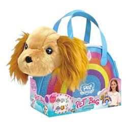 PLUSH DOG IN BAG 2PCS 23,5X11X25,5CM 2DES LUNA