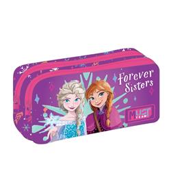 PENCIL CASE 2ZIPPERS 21Χ6Χ9CM FROZEN FOREVER SISTERS