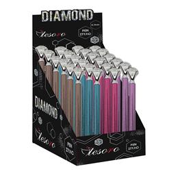 METAL PEN DIAMOND IRIDESCENT 4COLORS TESORO