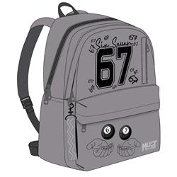 BACKPACK MUST TEAM MONOCHROME CLASSIC 32X19X42CM DOUBLE POCKET 67 GRAY