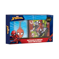 WALLET WITH KEYCHAIN GIFT SET 20Χ12CM SPIDERMAN