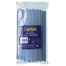 SILICONE BARS TRANSPARENT 11mm 19cm 24pcs LUNA