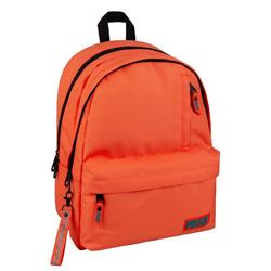 BACKPACK MUST TEAM MONOCHROME CLASSIC 32Χ19Χ42 DOUBLE POCKET ORANGE WITH GREEN