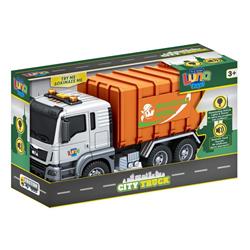 Garbage Truck 1:14 Friction Luna Toys with sound and light 31x12x18cm.