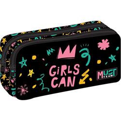 PENCIL CASE MUST ΤΕΑΜ ENERGY 21Χ6Χ9 2ZIPPERS GIRLS CAN