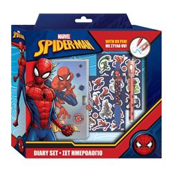DIARY WITH LOCK, MAGIC PENS AND STICKERS SPIDERMAN