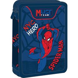 DOUBLE DECKER PENCIL CASE FILLED 15X5X21CM SPIDERMAN NYC HEROS