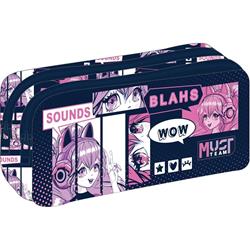 Σχολική Κασετίνα Βαρελάκι Must Team Anime Girl 2 Θήκες