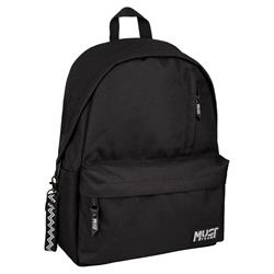 BACKPACK MUST TEAM MONOCHROME CLASSIC 32X17X42 SINGLE POCKET BLACK WITH GREY