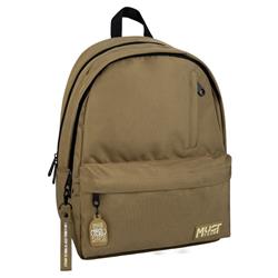 BACKPACK MUST TEAM MONOCHROME PLUS 32X19X42 DOUBLE POCKET OILIVE 900D RPET