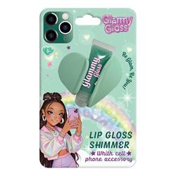 LIP GLOSS SHIMMER WITH CELL PHONE ACCESSORY GLAMMY GLOSS