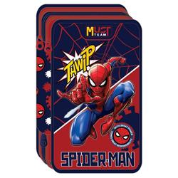 Σχολική Κασετίνα Τριπλή Γεμάτη Spider - Man Thwip Must Team