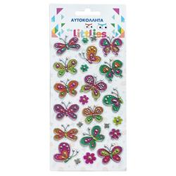 STICKERS 10X22CM BUTTERFLIES - FLOWERS THE LITTLIES