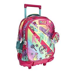 School Trolley Backpack Must Team I Love K-Pop 3 Cases