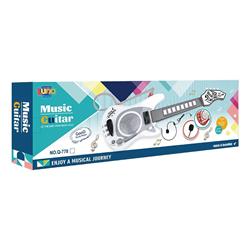 GUITAR WHITE WITH MICROPHONE, LIGHT AND MUSIC 23,1X6,1X66,5CM LUNA
