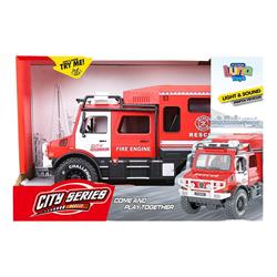 FIRE RESCUE TRUCK FRICTION 28,5X12,518,5CM WITH SOUND & LIGHT LUNA
