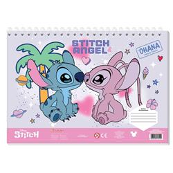 PAINTING BLOCK 23X33CM 40SH  STICKERS-STENCIL-2 COLORING PG  2DESIGNS LILO & STITCH 1