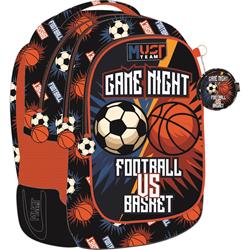 BACKPACK MUST TEAM ETERNAL 32X18X43CM 3CASES FOOTBALL VS BASKETBALL