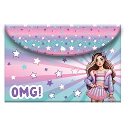 FOLDER WITH BUTTON A4 MUST TEAM GIRL WOW