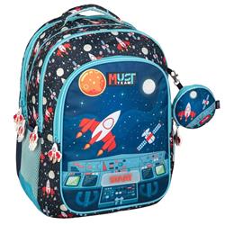 Σχολική Τσάντα Πλάτης Δημοτικού Must Team Multi Rocket Fun 4 Θήκες