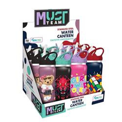 Water Canteen Must Team Stainless Steel 500ml 4 Designs