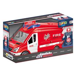 Fire Rescue Van 1:14 Friction Luna Toys with sound and light 30x11,3x17cm.