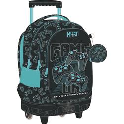 ΤΣΑΝΤΑ ΤΡΟΛΛΕΥ MUST TEAM 34Χ20Χ44EK 3ΘΗΚΕΣ GAME ON