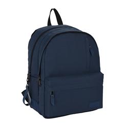 BACKPACK MUST TEAM MONOCHROME CLASSIC 32X19X42CM DOUBLE POCKET BLUE WITH LIGHT BLUE