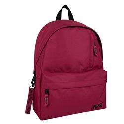 BACKPACK MUST TEAM MONOCHROME CLASSIC 32X17X42 SINGLE POCKET BORDEAUX WITH BLACK