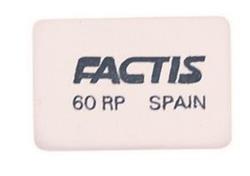 WHITE ERASER 60PCS.FACTIS.