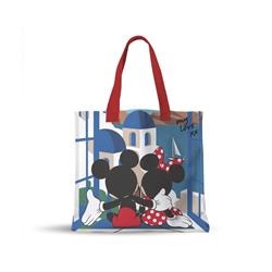 SHOPPING BAG 39X32X11CM & COSMETIC BAG SET I FELL IN LOVE IN GREECE MICKEY