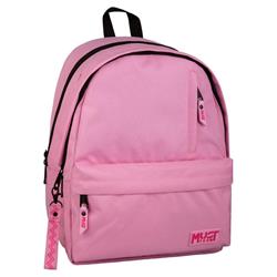 BACKPACK MUST TEAM MONOCHROME CLASSIC 32Χ19Χ42 DOUBLE POCKET LIGHT PINK WITH DARK PINK