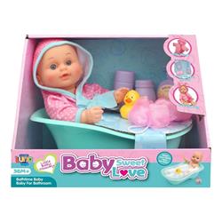 BABY DOLL 32CM WITH BATH SET LUNA