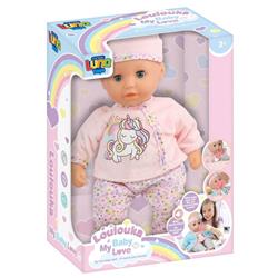 Baby Doll Loulouka 35cm. Luna Toys with accessories and sound