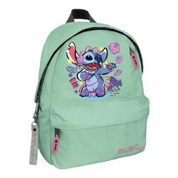 BACKPACK 32X17X42 SINGLE POCKET FLUO GREEN 900D RPET STITCH