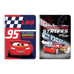 SPIRAL NOTEBOOK A4 2SUBS 60SH CARS 2DESIGNS