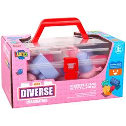 BRICKS IN CASE 43PCS PINK 22,7X13,5X11,6CM LUNA
