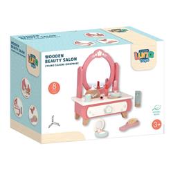 Wooden Beauty Salon Set Luna Toys 8Pcs 28,2x19,5x35,5cm.