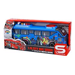 CITY BUS FRICTION 1:16 29X8X13CM WITH SOUND & LIGHT LUNA