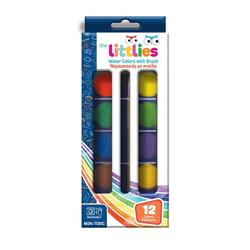 WATERCOLOUR WITH ART BRUSH 12COL THE LITTLIES