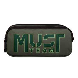 PENCIL CASE MUST TEAM ETERNAL 21Χ6Χ9 2ZIPPERS GREEN