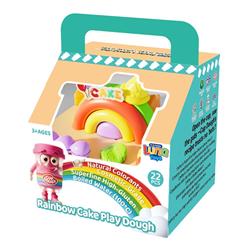 SOFT DOUGH RAINBOW CAKE 14,5X13X14,5CM 6COL LUNA