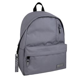 BACKPACK MUST TEAM MONOCHROME CLASSIC 32X17X42 SINGLE POCKET GREY WITH LIGHT GREY