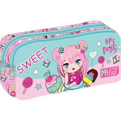 PENCIL CASE MUST TEAM ENERGY 21Χ6Χ9 2ZIPPERS SWEET