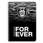 SPIRAL NOTEBOOK A4 2SUBS 60SH PAOK  2DESIGNS