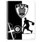 ΤΕΤΡΑΔΙΟ ΣΠΙΡΑΛ 17Χ25ΕΚ 2ΘΕΜ 60Φ  ΠΑΟΚ BC 2ΣΧ